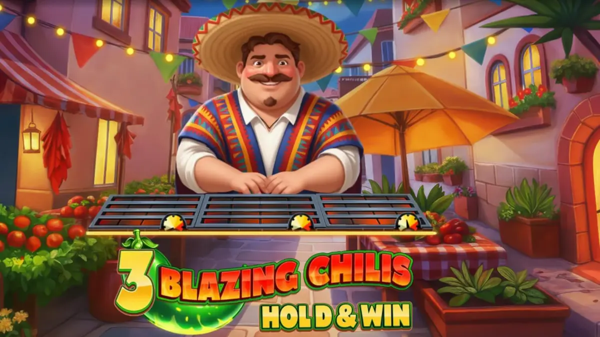 Tampilan visual slot 3 Blazing Chilis dengan tema fiesta Meksiko yang ceria